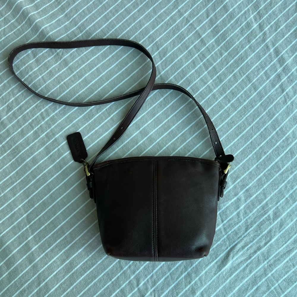 Vintage Coach 4107 SoHo Mini Basket Bag in Mahogany & Brass Hardware - Picture 5 of 10